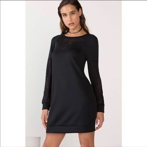 BNWT Fabletics TILLY Sweatshirt Dress Black XXS